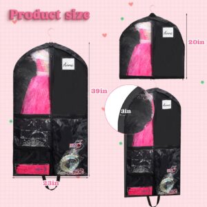 1 Pack Kids Garment Bags for Dance Costumes,Breathable Dance Costume Garment Bag for Competition,Waterproof Hanging Garment Bag 40 Inch Clothes Bag for Dance Costumes,Skating,Theatre