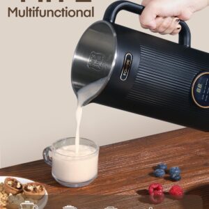 FOHERE 35oz 6 In 1 Nut Milk Maker, 1000ml 800W Automatic Cow Milk Maker Machines Plant-Based Milk, Soy, Oat, Juice, Baby Food, With 12H Timer/Self-Clean/Keep Warm/Boil