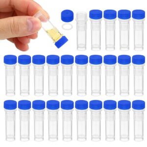 patikil 1ml plastic cryogenic, 200pcs self standing cryogenic vial screw top frozen test tube for lab laboratory science, blue cap