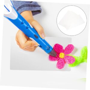 SEWACC 10pcs Board 3D Pen Pad Drawing Paper Templates 3dpen Pad 3dpen Mat 3D Pen Stencils 3D Pen Accessories Art Mats Kids 3D Pen Mat Album White Child Painting Supplies PVC