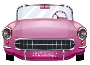 pink cars convertible photo booth props doll party decorations decor party favors for girls doll princess birthday party