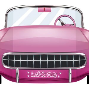 Pink Cars Convertible Photo Booth Props Doll Party Decorations Decor Party Favors for Girls Doll Princess Birthday Party