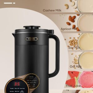 FOHERE 35oz 6 In 1 Nut Milk Maker, 1000ml 800W Automatic Cow Milk Maker Machines Plant-Based Milk, Soy, Oat, Juice, Baby Food, With 12H Timer/Self-Clean/Keep Warm/Boil