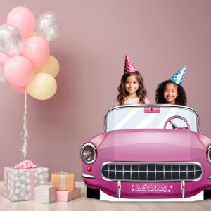 Pink Cars Convertible Photo Booth Props Doll Party Decorations Decor Party Favors for Girls Doll Princess Birthday Party