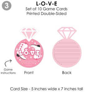 Big Dot of Happiness Last Rodeo - 4 Pink Cowgirl Bridal Shower Games - 10 Cards Each - Who Knows The Bride Best, Bride or Groom Quiz, What’s in Your Purse and Love - Gamerific Bundle