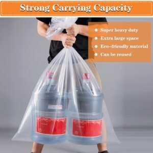 4 Pack Large Clear Plastic Bags, 40" x 60" Moistureproof Dustproof Large Storage Bags, Reusable Giant Extra Luggage Storage Bags for Luggage, Suitcase,Furniture, Chair, Kids Bike (Include 4 Ties)