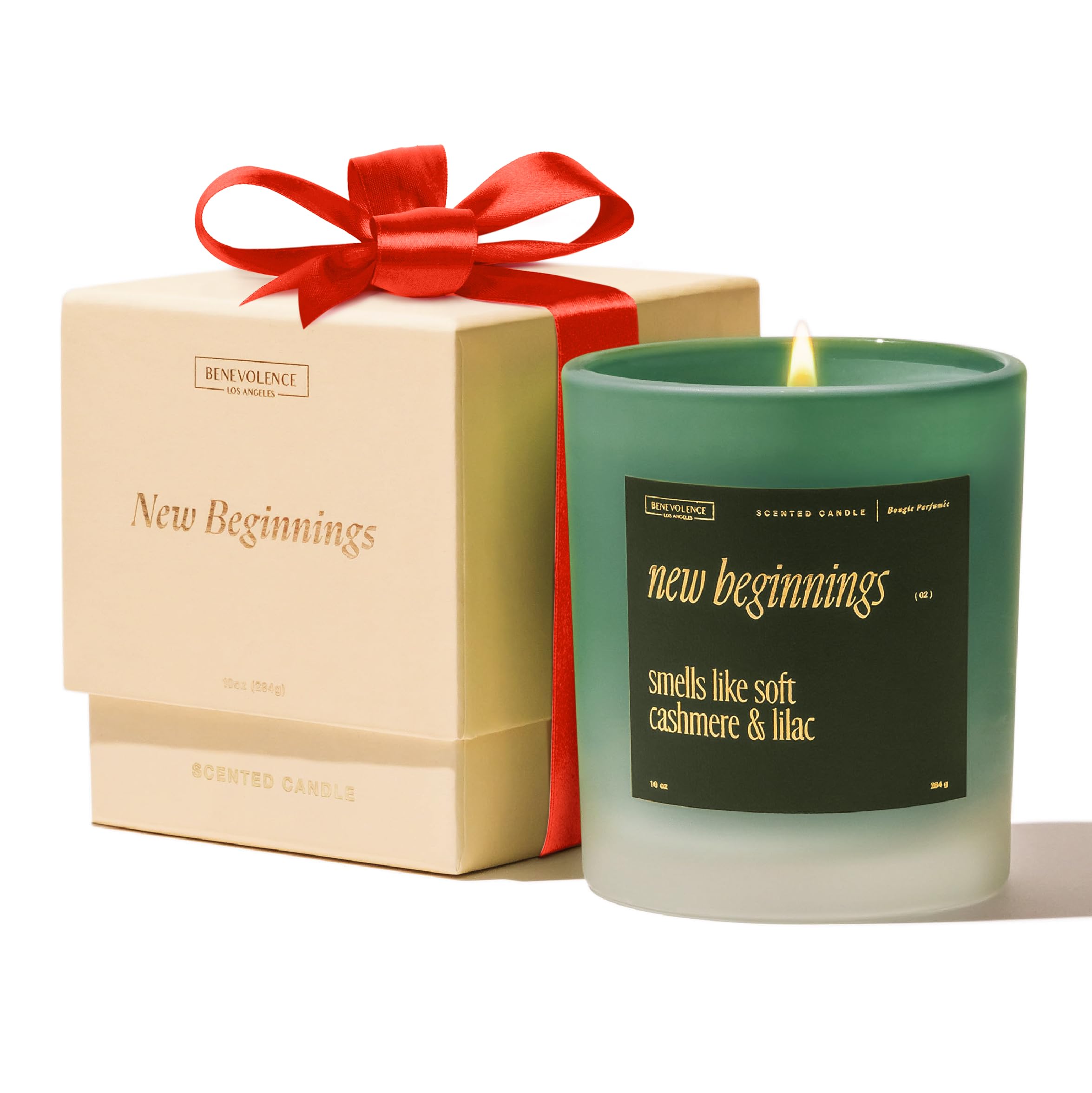 Benevolence LA New Beginnings Scented Soy Candle, 10 oz 40-50 Hour Burn, Housewarming Gifts, New Home Candle, Promotion, New Job Gifts for Women, Gifts for New Relationship, Retirement