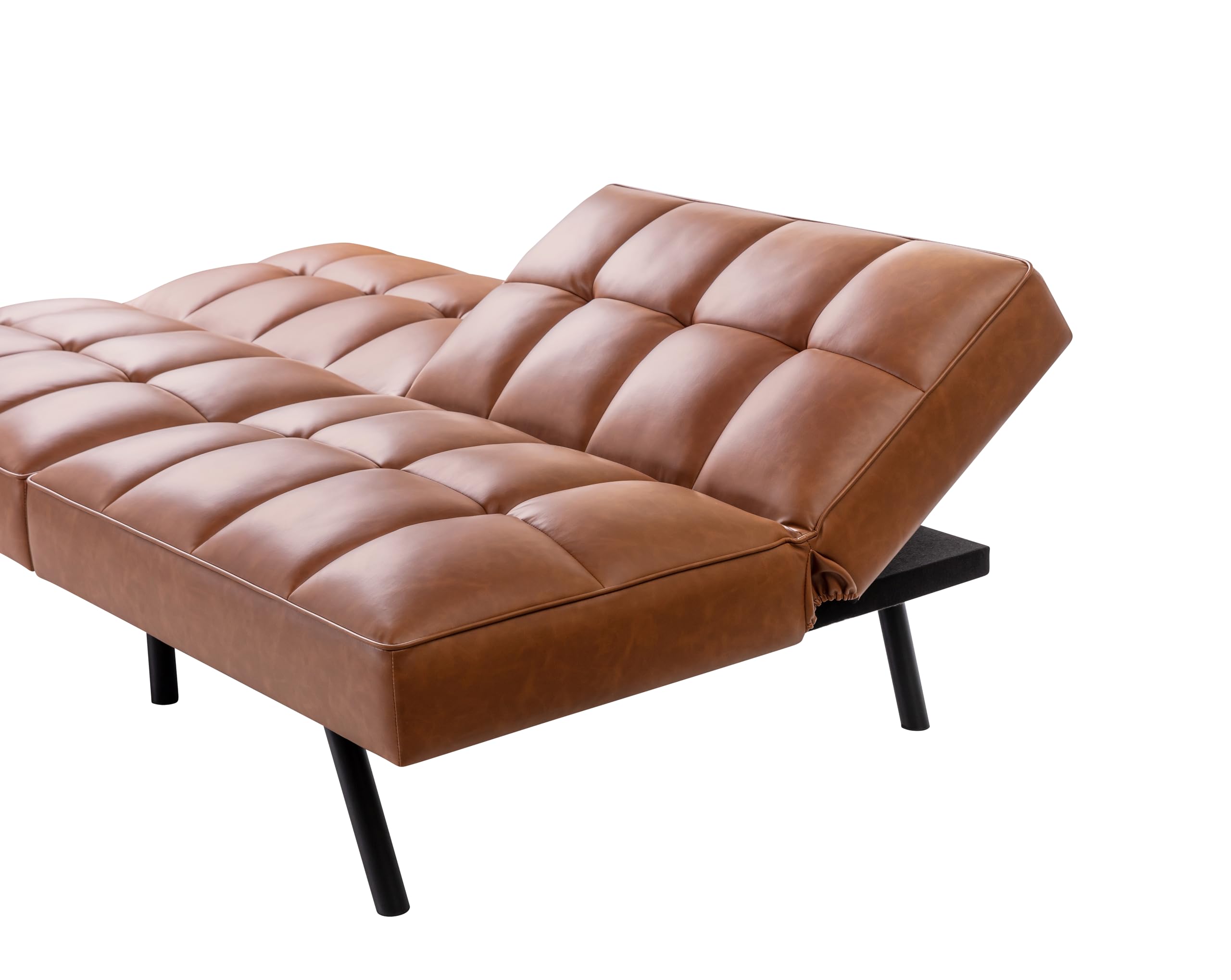 Futon Sofa Bed, Comfortable Futon Sofa Couch, Memory Foam Convertible Loveseat Sofa Bed, Split Back & Seat