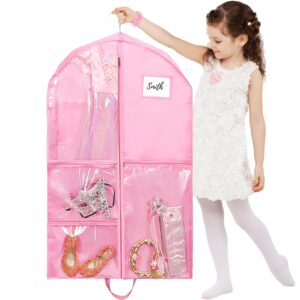 1pack dance costume bags garment bag 40" waterproof breathable dance costume garment bag for competition kids clothes bag with zipper pockets for dance costumes,suit,storage or travel