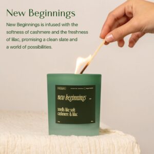 Benevolence LA New Beginnings Scented Soy Candle, 10 oz 40-50 Hour Burn, Housewarming Gifts, New Home Candle, Promotion, New Job Gifts for Women, Gifts for New Relationship, Retirement