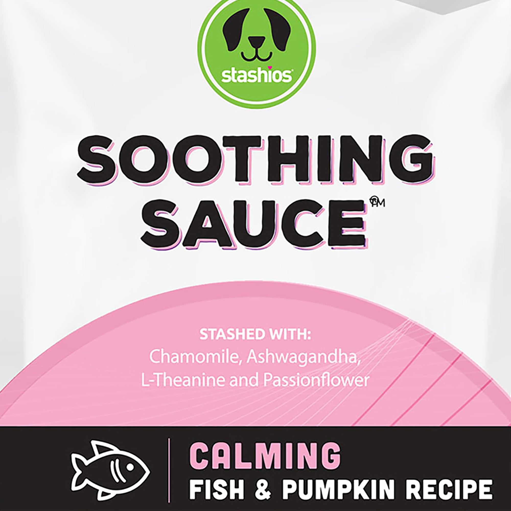 Soothing Sauce, Fish & Pumpkin/Calming Powder Supplement for Dogs & Cats- All Natural, Anxiety Relief, Made in The USA