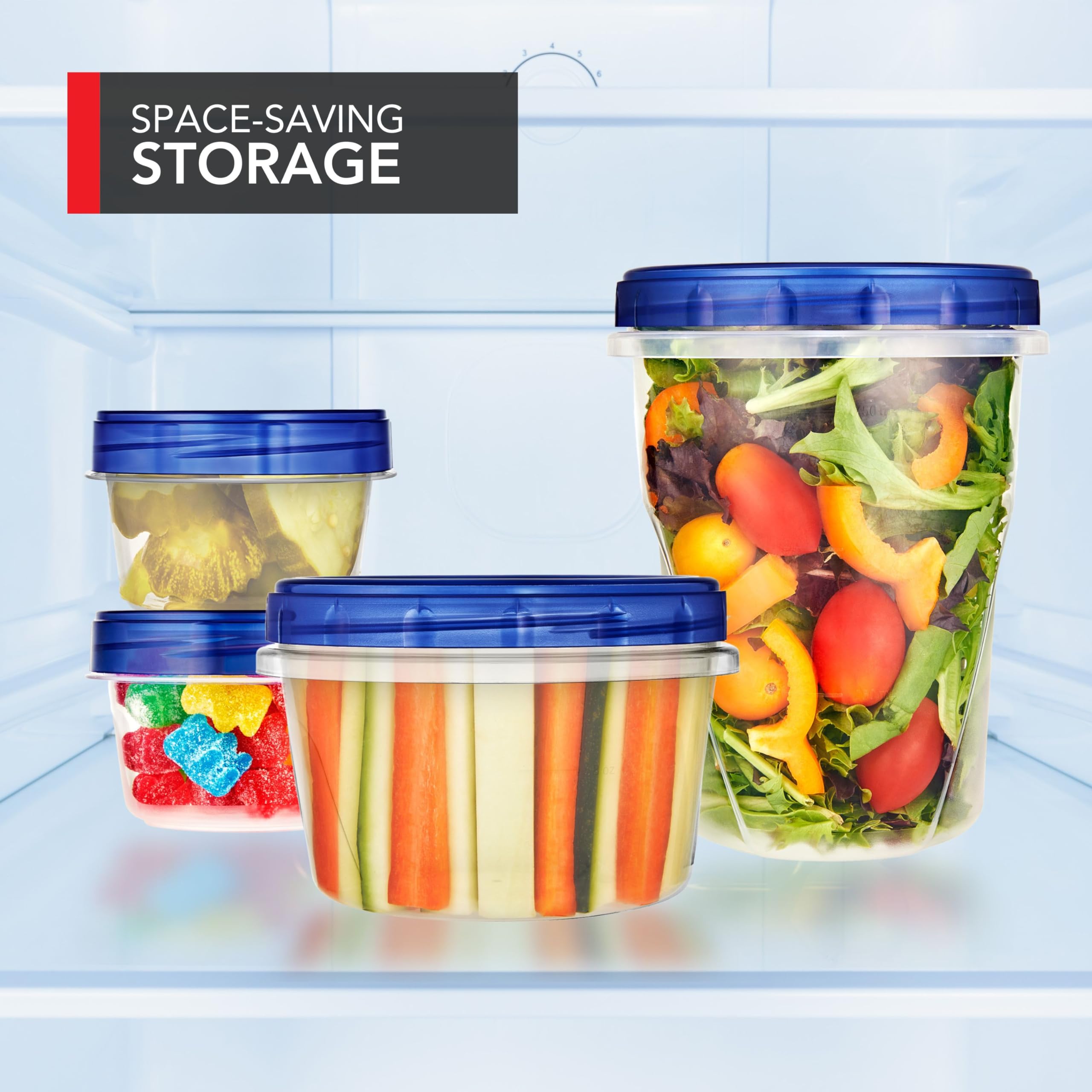 Stock Your Home 32oz Plastic Containers with Twist Top Lids (6 Pack), Quart Freezer Containers with Lids for Leftover Food, Airtight Reusable Soup Containers with Lids, Microwave and Dishwasher Safe