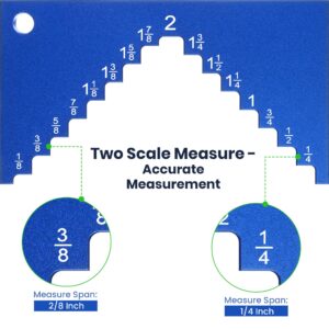 Dreyoo Table Saw Height Gauge, Aluminum Height Gauge Saw for Router, Table Saw, Height Gauge Tools Table Saw Step Gauge Table Saw Blade Height Gauge, Setup Cutting Blade Height from 1/8 to 2 Inch