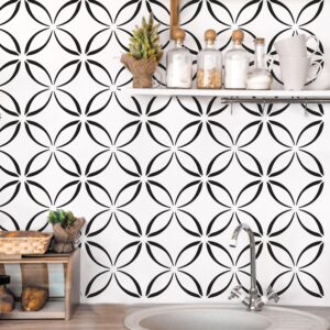 2 Pcs12 x 12" Tile Stencil Painting Stencil for Walls and Floors - Reusable - Stencils for Painting - Stencil for Home Decor (Design-4)