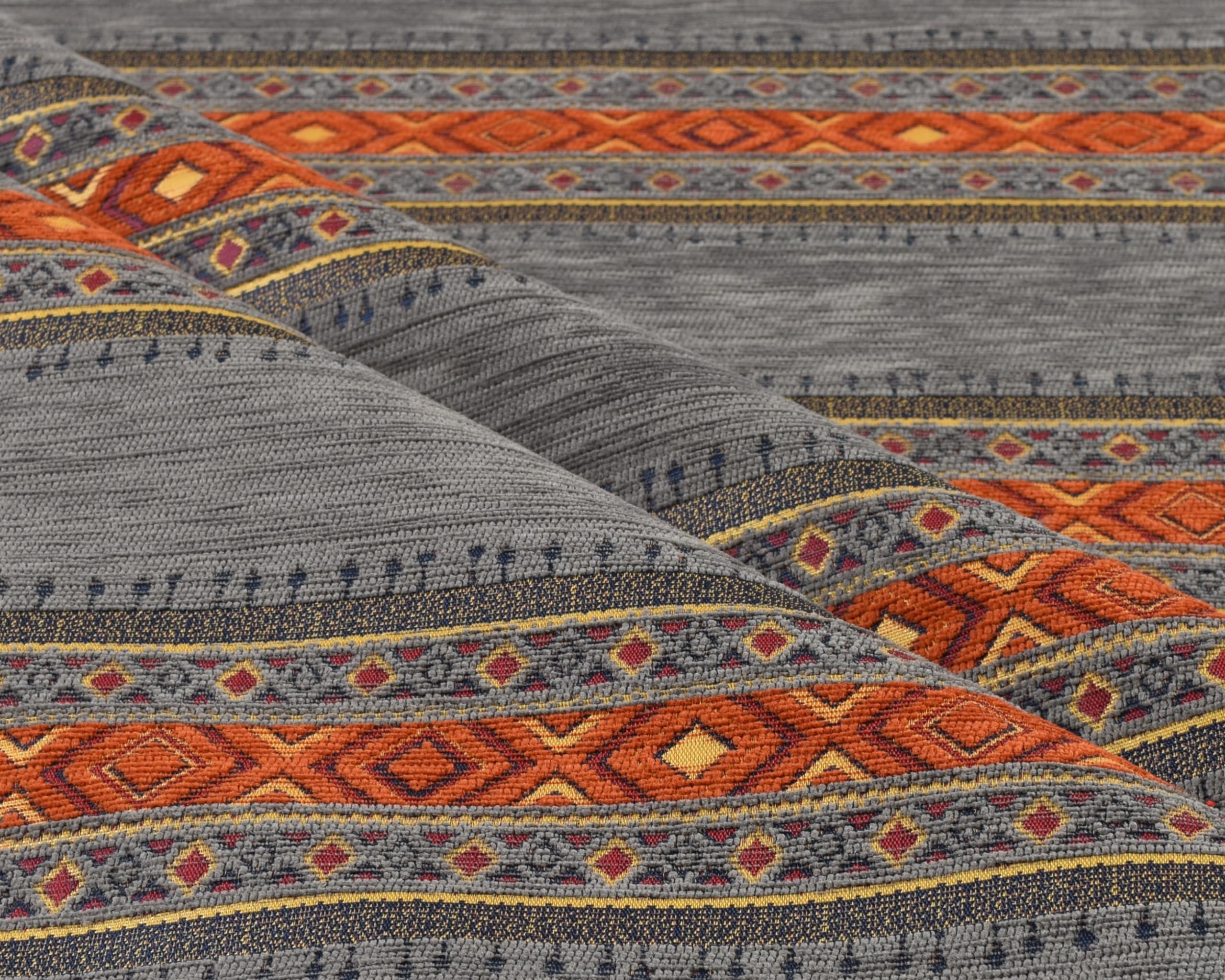 Kilim Pattern Upholstery Fabric Kilim Bohemian Boho Tapestry Tribal Southwestern Turkish Moroccan Mexican Ethnic Fabric by The Yard Meterd (1 Yard (55" x 36"))