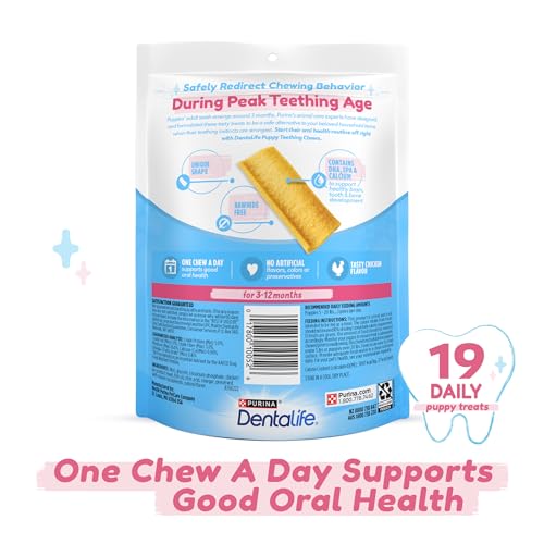 Purina DentaLife Chicken Flavored Puppy Teething Chews​ 6 oz - 19 ct Pouch