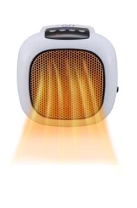 digital ceramic 750-watt wall outlet plug-in space heater by good housekeeping (white)