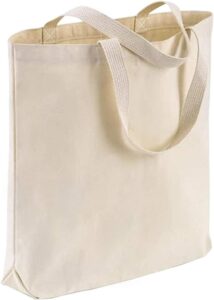 wholesale canvas tote bags, 15"w x 16"h x 3"g, cotton reusable grocery shopping bags, blank, diy painting printing embroidery (3, natural tote bags)