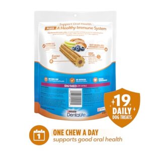 Purina Dentalife Plus Immune Support Chicken, Apple and Blueberry Flavor Small/Medium Dog Dental Chews - 19 ct. Pouch