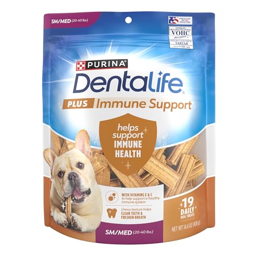 Purina Dentalife Plus Immune Support Chicken, Apple and Blueberry Flavor Small/Medium Dog Dental Chews - 19 ct. Pouch