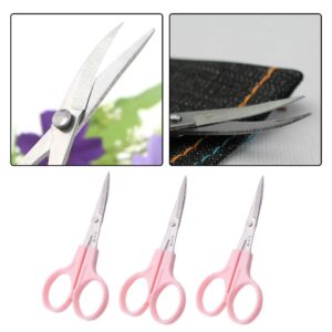 yizhichun 3 Pcs Small Embroidery Curved Scissors Cross Stitch Sewing Craft Small Tools DIY Scissors for Crafting, Sewing, Dressmaking, Cloth