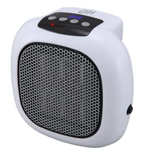 Digital Ceramic 750-Watt Wall Outlet Plug-in Space Heater by Good Housekeeping (White)