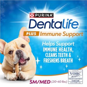 Purina Dentalife Plus Immune Support Chicken, Apple and Blueberry Flavor Small/Medium Dog Dental Chews - 19 ct. Pouch