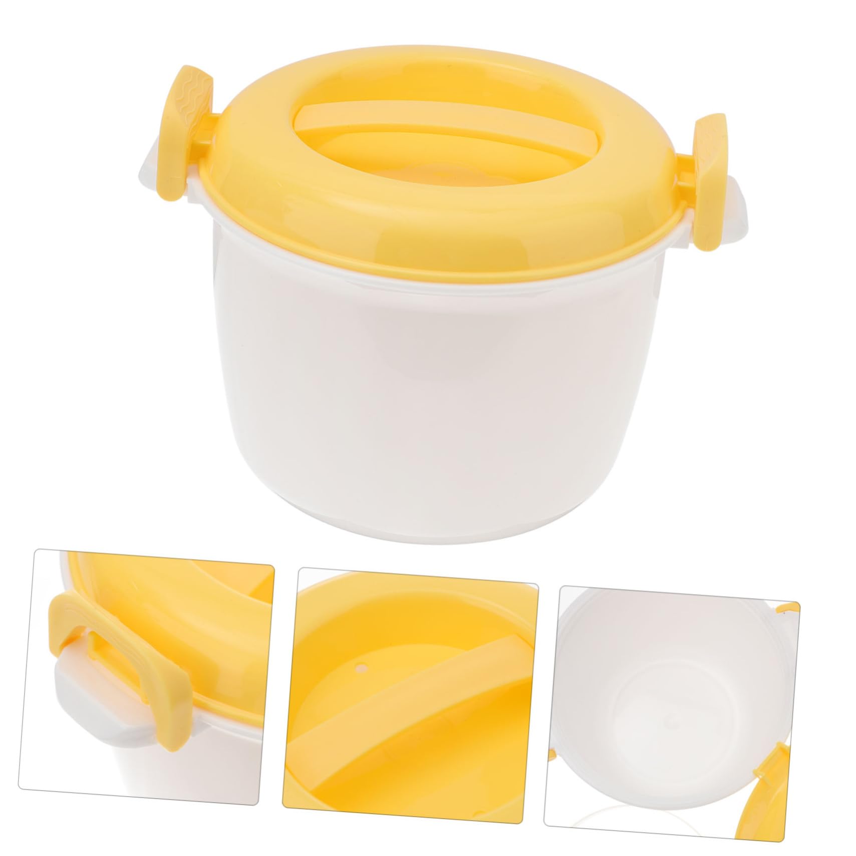 VINTORKY Rice Cooker Microwave Pasta Maker Microwave Safe Steamers Portable Microwave Rapid Rice Cooking Pasta Pot Microwave Rice Steamers Microwave Cup Cooker Office Plastic Food Non Stick