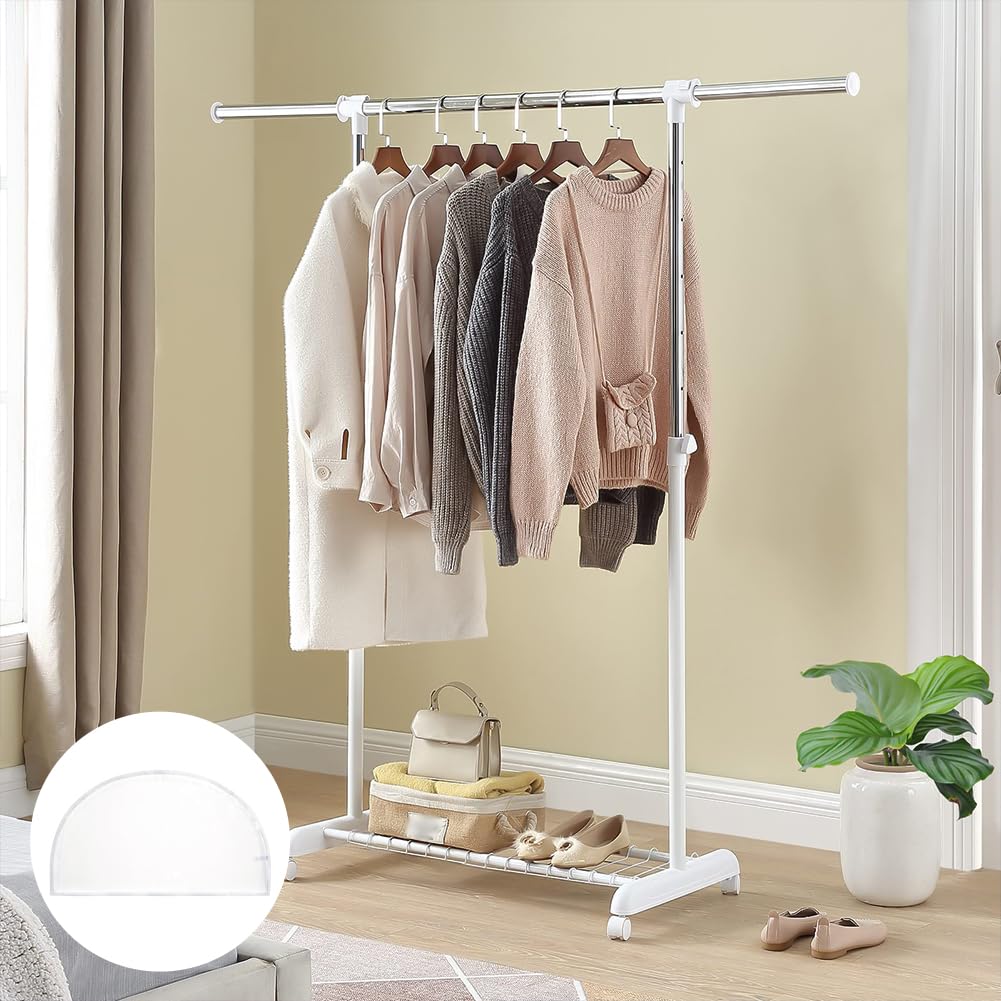 5 PACK Clear Clothing Hanger Shoulder Covers, Shoulder Cover for Clothes Closet Bulk clothes for Hanging Clothes, Suit, Coats, Jackets, Dress Open Closet Storage