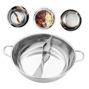 LABRIMP Stainless Steel Mandarin Duck Pot Hotpot Divider Salad Serving Pot Guitar Tremolo Springs Divided Hotpot Pan Korean Pots for Cooking Hotpot Pot Hot Pot Soup Base Monitor China