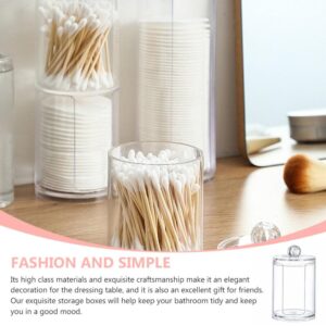 Lucaidian 2Pack Holder Dispenser for Cotton Ball Cotton Swab Cotton Round Pads - Suitable for Storing Small Items