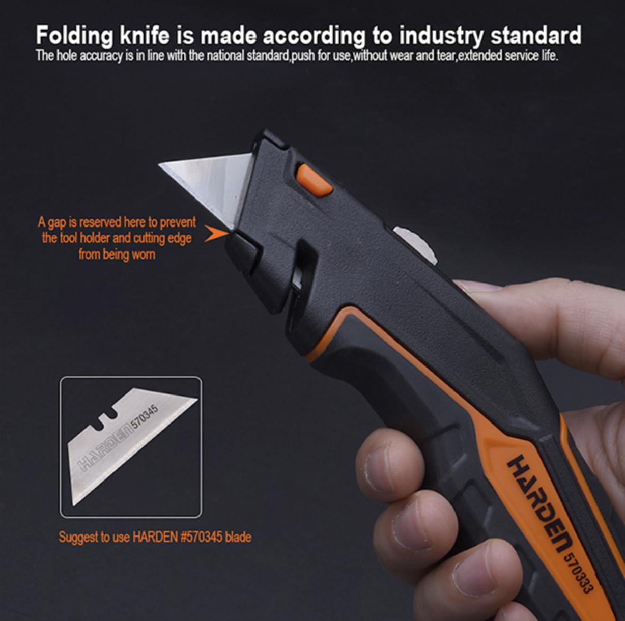 Edward Tools Pro Utility Knife with Retractable Blade - Heavy Duty SK5 Steel Blades Included - Easy Blade Change - Safety Lock System - Wire Cutter Opening - Box Cutter Cardboard