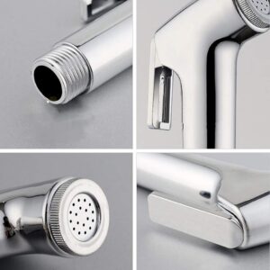 Stainless Steel Bidet Sprayer for Toilet, Handheld Cloth Diaper Sprayer, Bathroom Jet Sprayer Kit Spray Attachment with Explosion-Proof Hose, Great Water Pressure for Bathing Pets, Feminine Hygiene