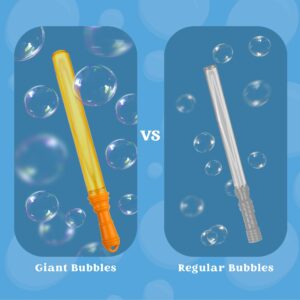 JOYIN 12 Packs 17’’ Giant Bubble Wands for Kids, Toddlers, Bubble Wand Bulk with 12 PCS Concentrated Bubble Solution for Summer, Party Favors, Outdoors Toys, Easter Basket Stuffers, Birthday Gift