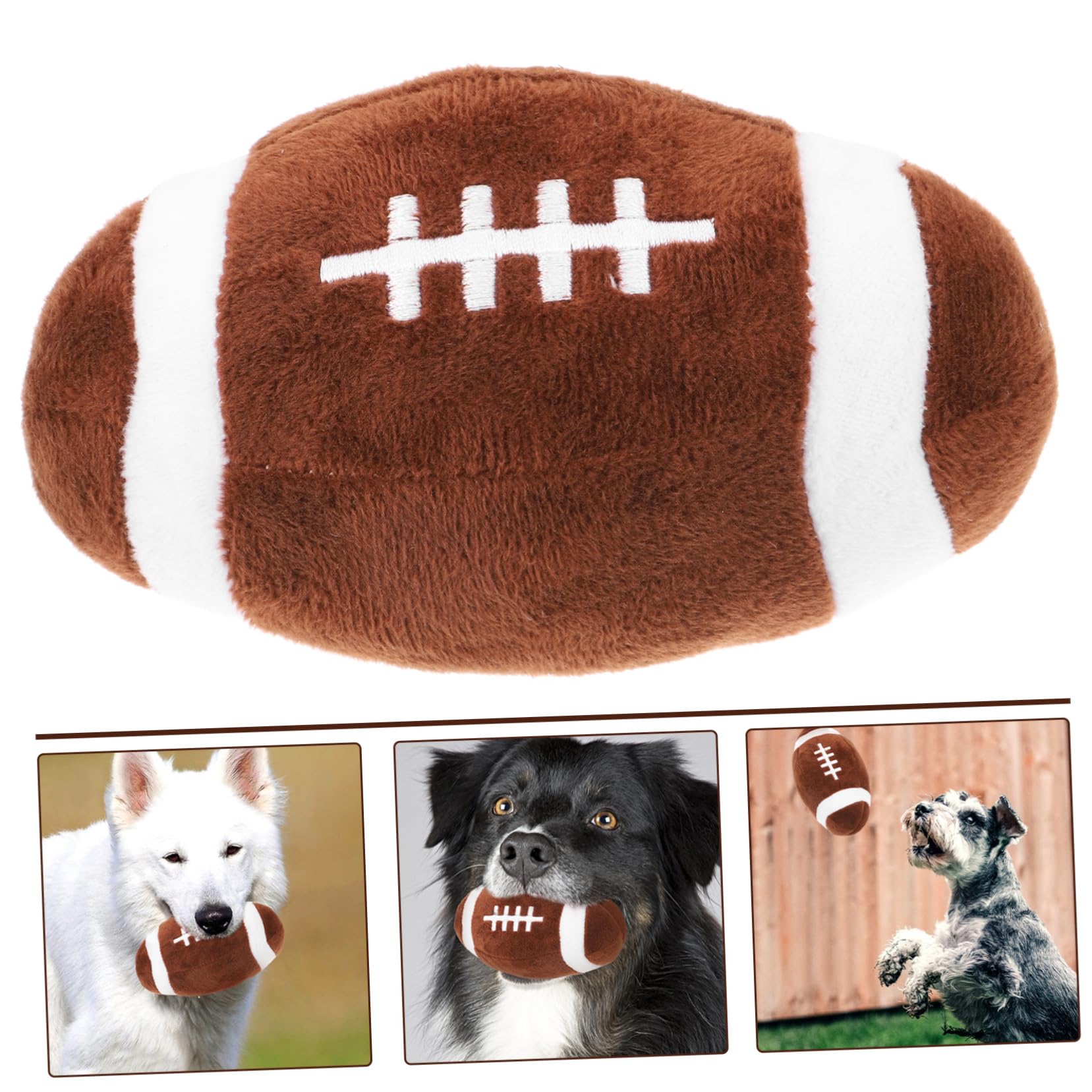 FOMIYES Pet Ball Toy Puppy Chew Toys Puppy Dental Chew Toys Dog Teething Toy Dog Rugby Ball Toy Dog Squeaky Balls Dog Bite Toys Dog Molar Toy Interactive Dog Toys Small Dog Plush Tennis