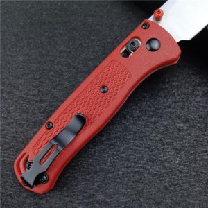 3.15'' 8Cr13Mov Steel Blade Nylon Glass Fiber Handle with Clip, Single-handed Opening Portable Camping EDC Knife, Outdoor Survival Tool Everyday Carry, Christmas Gift