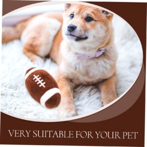 FOMIYES Pet Ball Toy Puppy Chew Toys Puppy Dental Chew Toys Dog Teething Toy Dog Rugby Ball Toy Dog Squeaky Balls Dog Bite Toys Dog Molar Toy Interactive Dog Toys Small Dog Plush Tennis