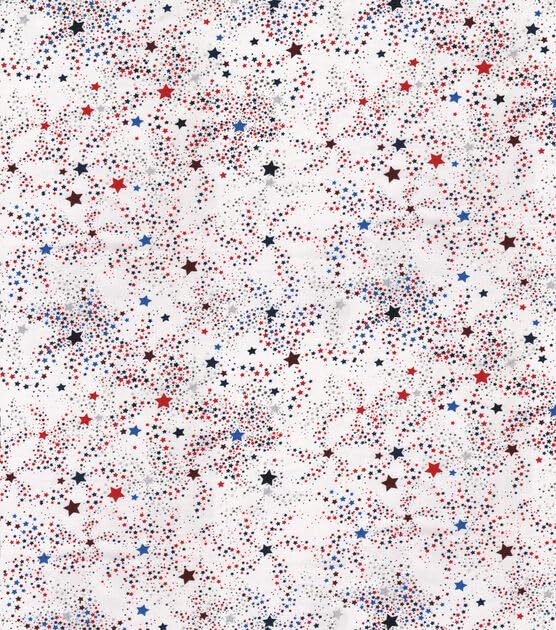 100% Cotton Fabric by The Yard for Sewing, Quilting, DIY Crafts (No. 32 - Patriot Red White Blue Firework)