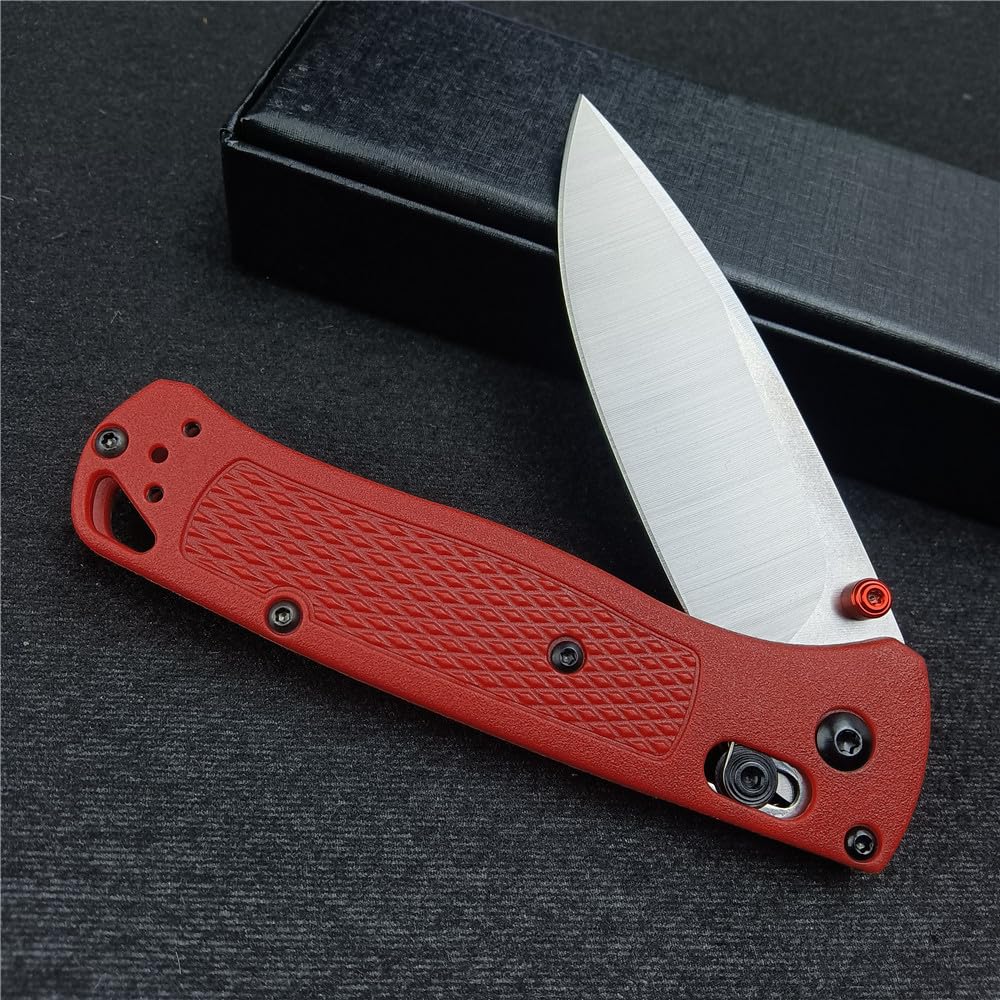 3.15'' 8Cr13Mov Steel Blade Nylon Glass Fiber Handle with Clip, Single-handed Opening Portable Camping EDC Knife, Outdoor Survival Tool Everyday Carry, Christmas Gift