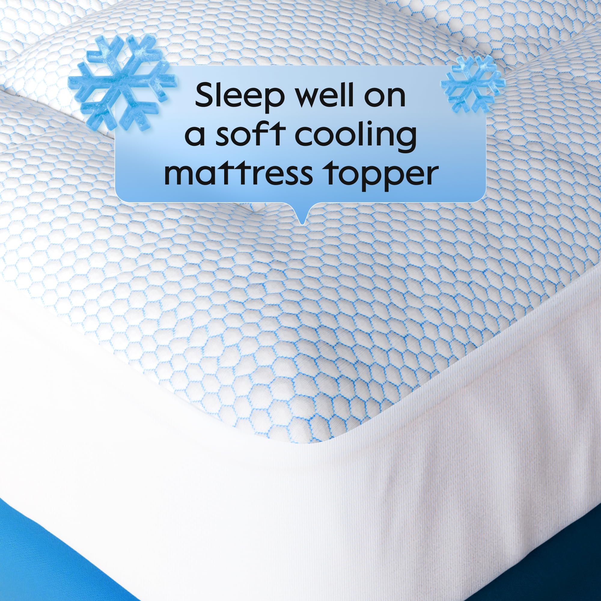 Niagara Cooling Queen Mattress Topper - Pillow Top Mattress Cover Quilted Fitted Cooling Topper for Back Pain Deep Pocket Fits 20 Inches (60x80 Inches)