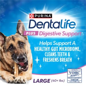 Dentalife Purina Plus Digestive Support Chicken and Pumpkin Flavor Large Dog Dental Chews, MP - 19 ct. Pouch