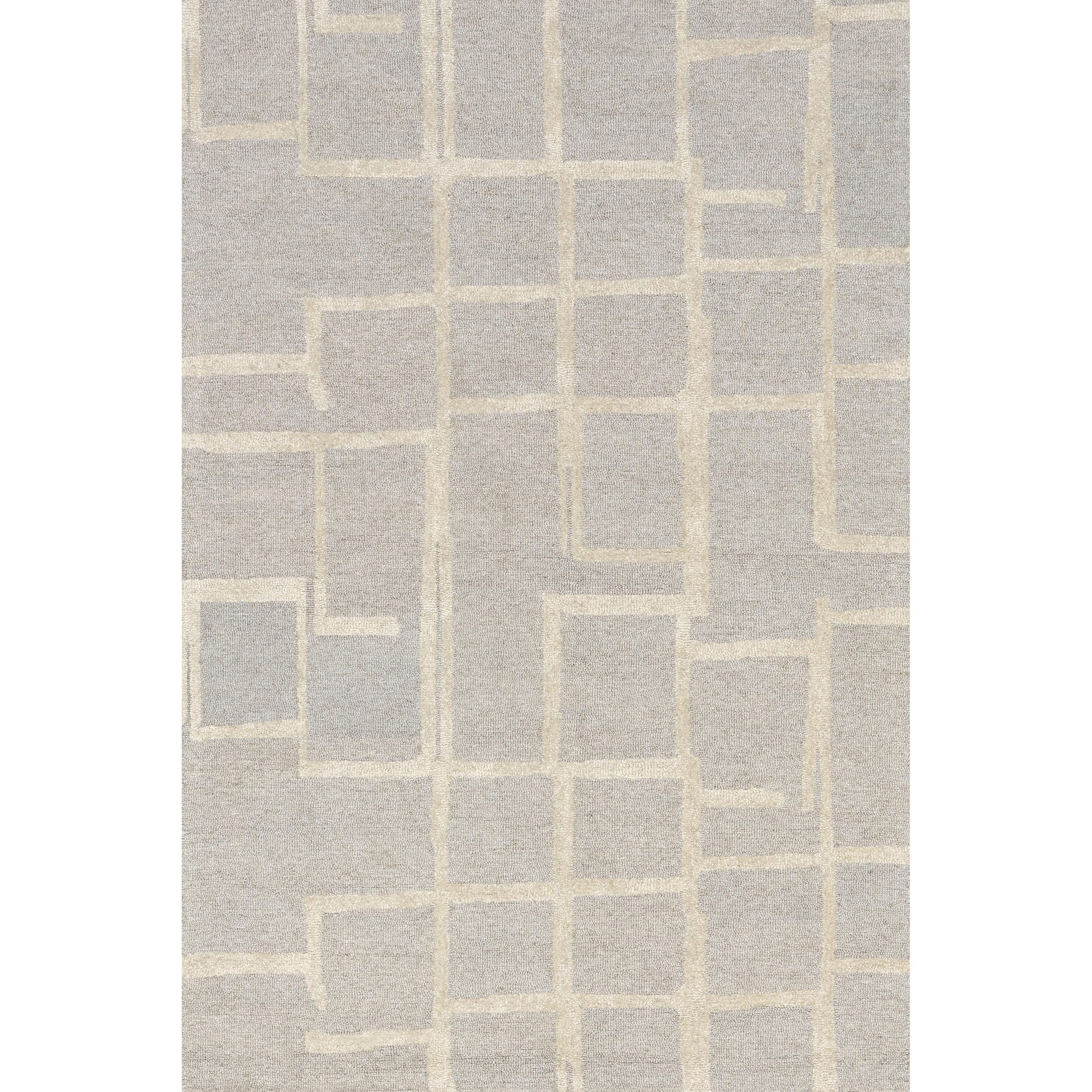 nuLOOM James Geometric 8x10 Wool Area Rug for Living Room Bedroom Dining Room Kitchen, Grey