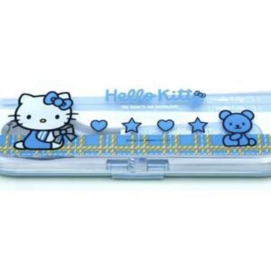 KITTY's Pretty in Blue Flatware Set in Case - Spoon & Chopsticks