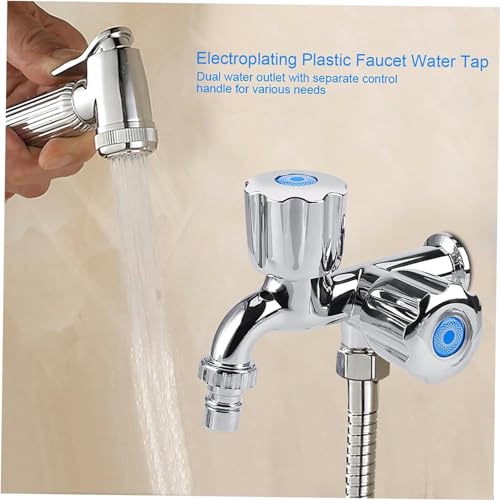 Single Cold Mixer Double Handle Dual Faucet - Kitchen Sink Bathroom Bathtub Garden -/2 Nozzle-style1