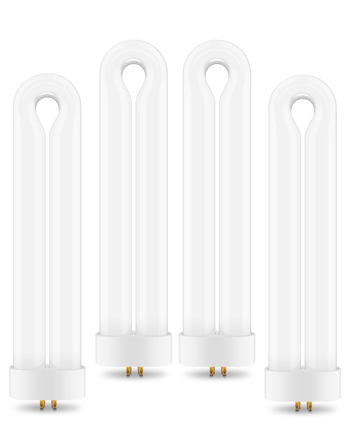 PACETAP 4 Pack Replacement Bulbs FUL15W BL with 4 Pin Base, Indoor Outdoor 15W U Shape Lamp Tube Compatible with T6 T8 T9