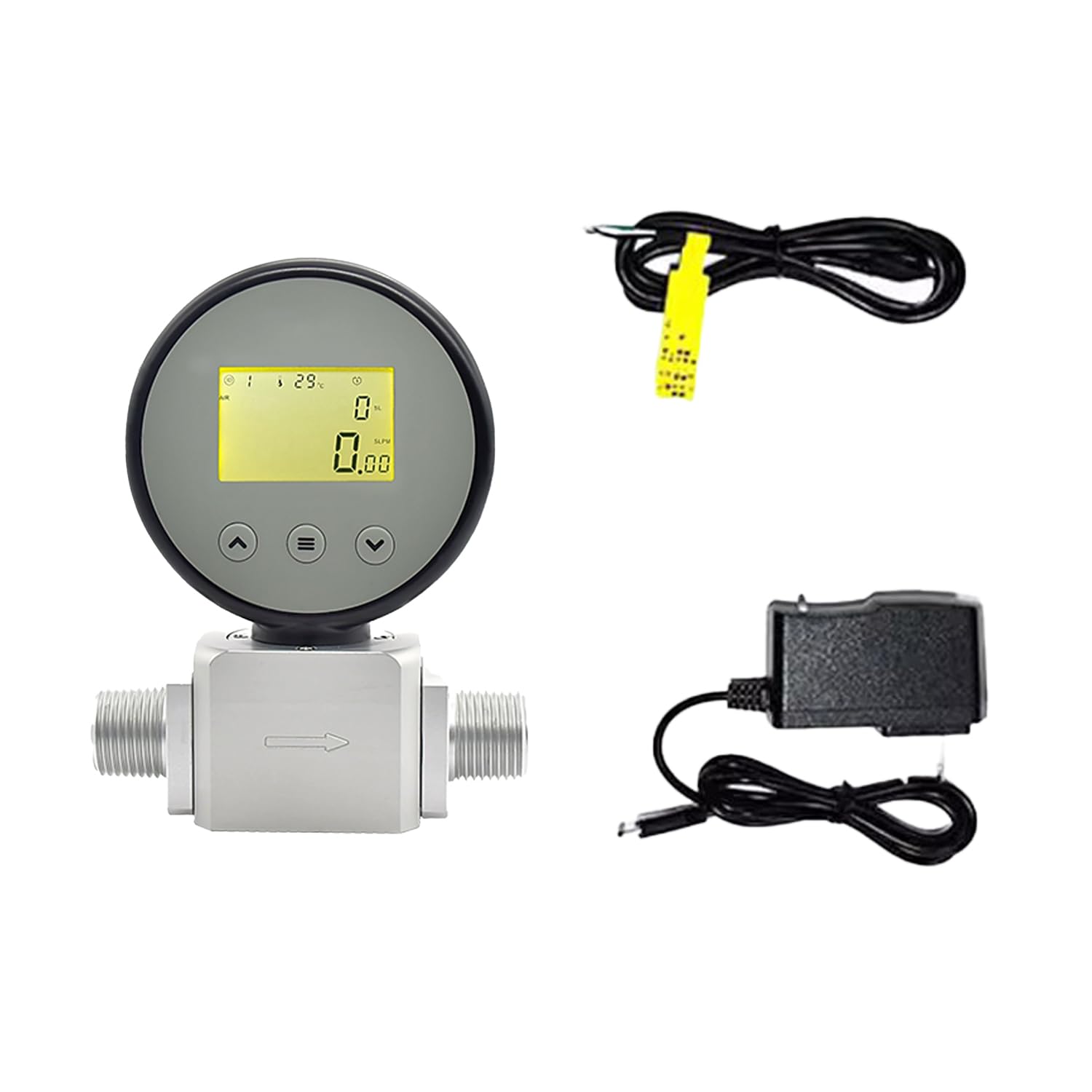 AMS2106 Digital Display Gas Mass Flow Meter Special for Carbon Dioxide CO2 (0～500mL/min)