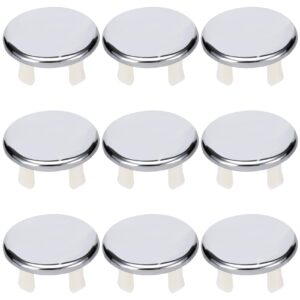 hinzic 10 pack bathroom faucet sink overflow cover, 22-25mm dia round plastic decorative ring hole caps basin trim replacement for kitchen bathtub drains