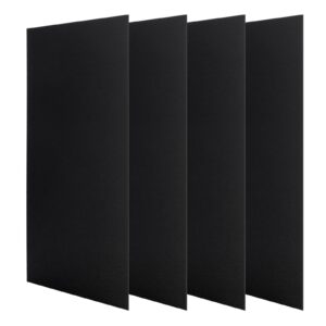 loyorty 4pcs 12 x 6 x 1/25 (0.04”) inch anodized aluminum sheet, black aluminum engraving blanks, 1mm thin metal plates for laser engraving, crafting, diy, house decoration