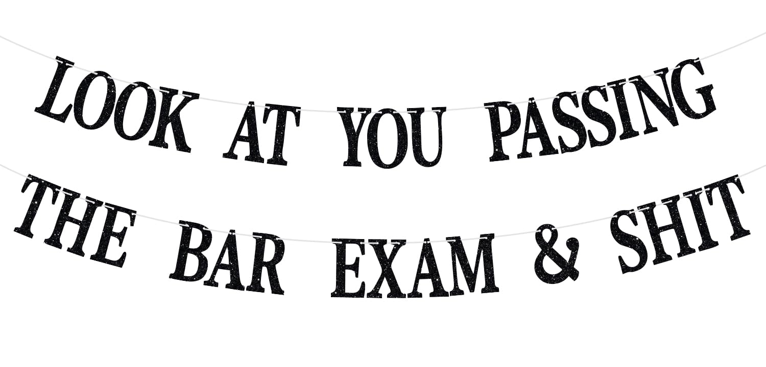 Congrats Lawyer Grad Banner, Future Lawyer, Passed the Bar Exam Banner, Glittery Class of 2024 Law School Graduation Party Decorations Backdrop Gifts