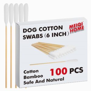 large cotton swabs with wooden sticks for pets - 100 pack,6 inch big cotton swabs ， long cotton swabs，dog ear swabs，long cotton swab, dog ear swabs,specially designed for pets,cleaning solution.